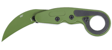 CRKT Provoke Aluminum Green Cerakote Blade Aluminum Handle 4040BG Karambit Folding Knife