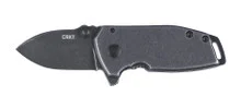 CRKT Squid Compact Folding Knife Gray Stainless Steel Handle 8Cr13MoV Plain Edge Stonewash Finish 2485K