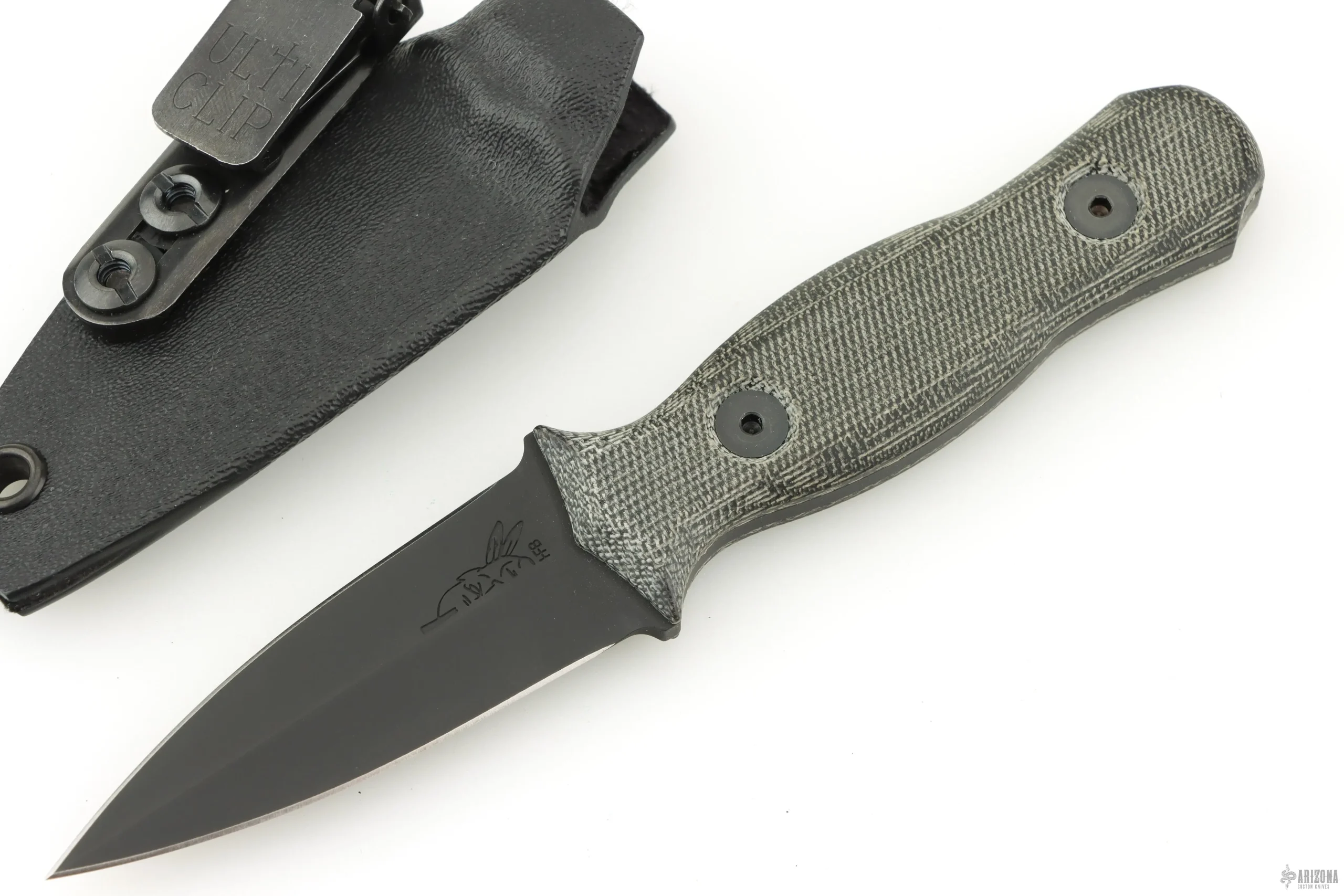 Custom Trident Dagger - Black Canvas Micarta