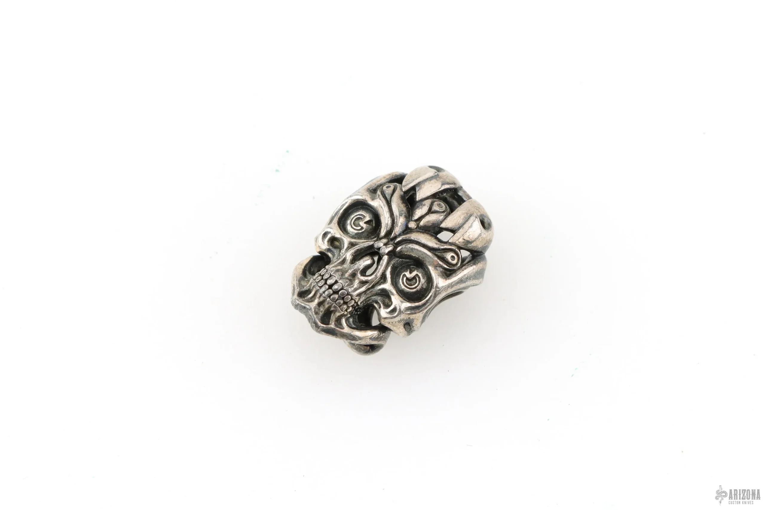 Cyborg Skull Pendant - .925 Sterling Silver