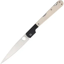 Daggerr Corso Folding Knife White G10 Handle VG-10 Spear Point Plain Edge Satin Finish DGR2303WTS