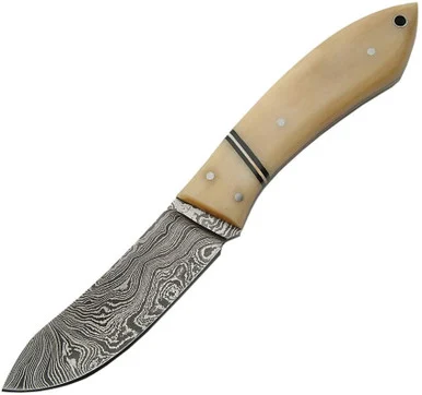 Damascus Knives Skinner - Nat Bone ( 3.5" Dam) DM1073BO