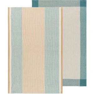 Danica Heirloom Array Stripe Dishtowels (Set of 2) | Lagoon