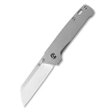 Discontinued QSP Penguin Folding Knife Titanium Handle 154CM Plain Edge Stonewash Finish QS130-Q
