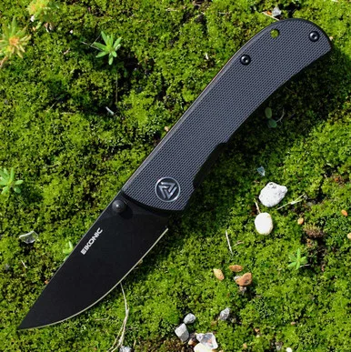 EIKONIC Knife Co Fairwind Blk G-10 (2.72" Blk D2) 220BB