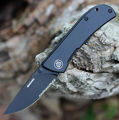 EIKONIC Knife Co Fairwind Blk G-10 (2.72" Blk D2) 220BBS