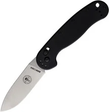 Esee BRK Avispa Slide Lock Auto Knife Black G10 Handle 14C28N Plain Edge Stonewash Finish BRK1304