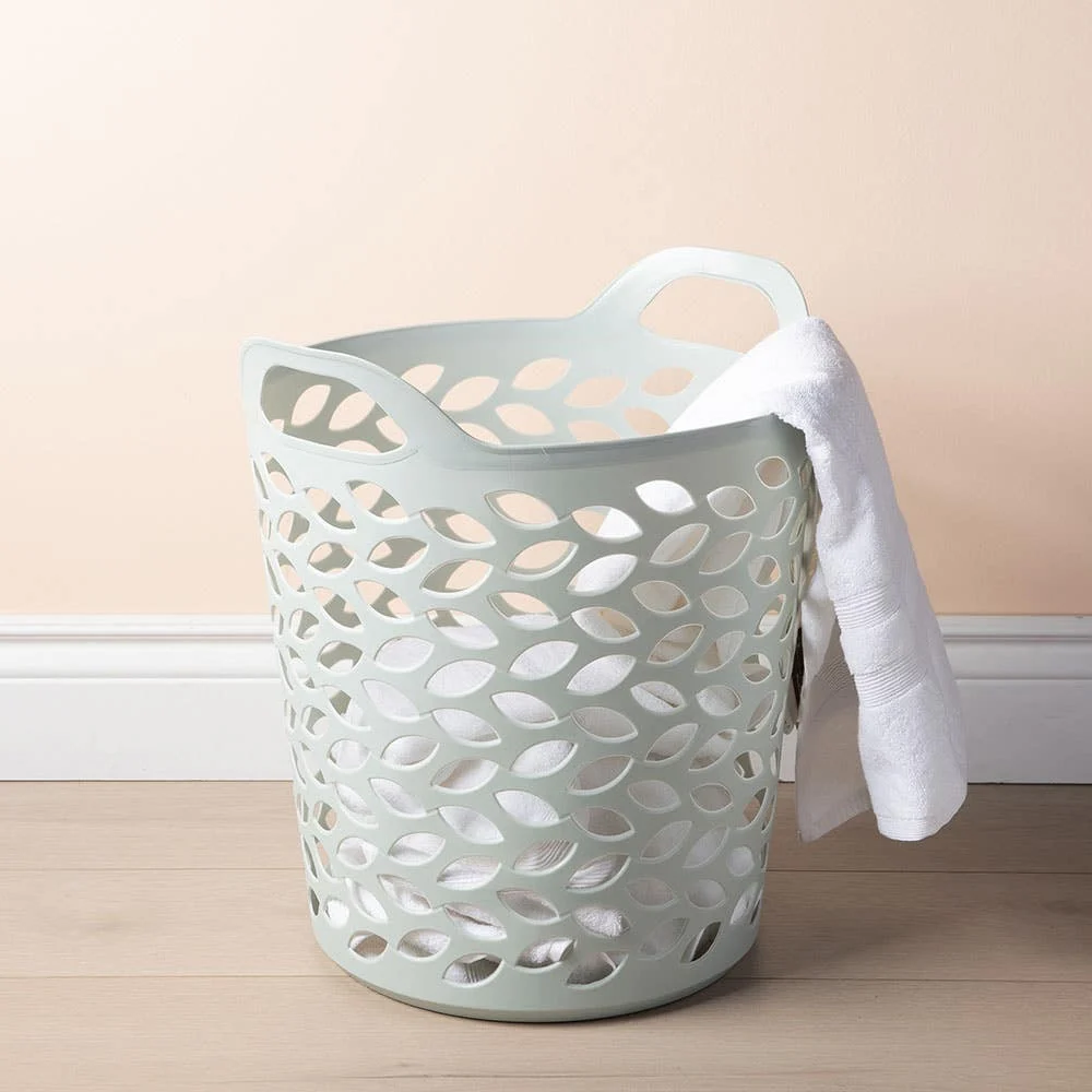 Ezy Storage Fleur '53l' Flexi Laundry Hamper (Sage)