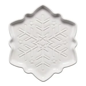 Fiesta 9" Snowflake Shaped Plate | White