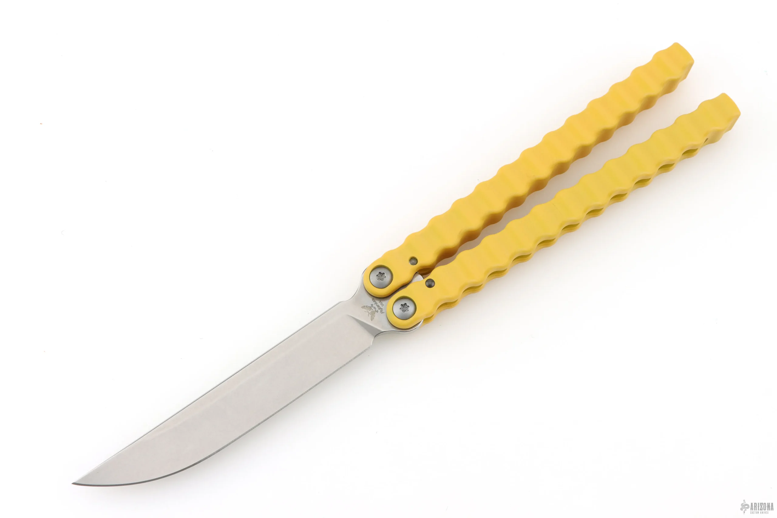 Flytanium Tatersong Limited Edition Balisong Knife Yellow (4.5" Stonewash)