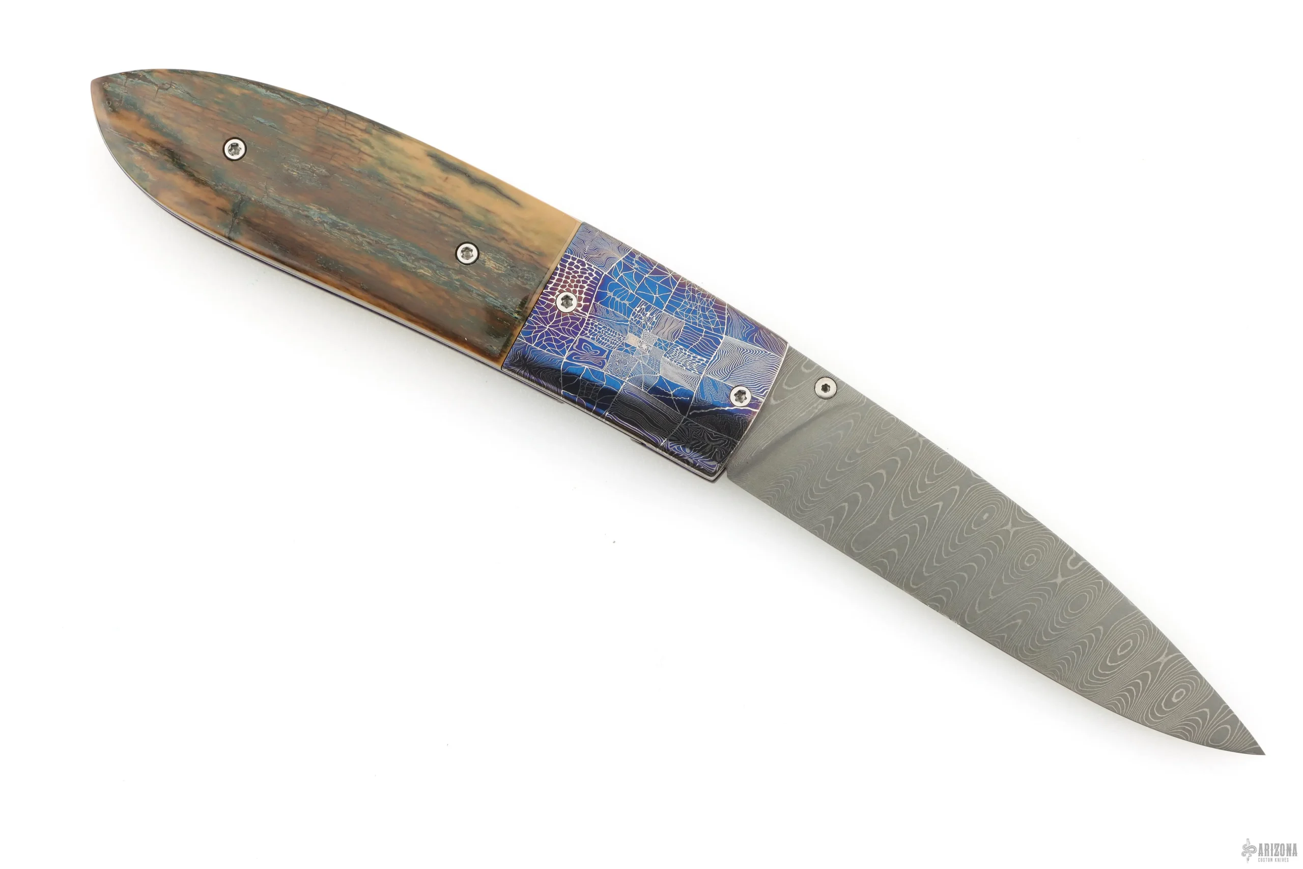 Gent Linerlock - Damascus and Mammoth Ivory