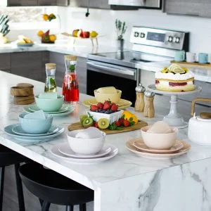 Everything Kitchens Colorful Glazed Dinnerware Collection
