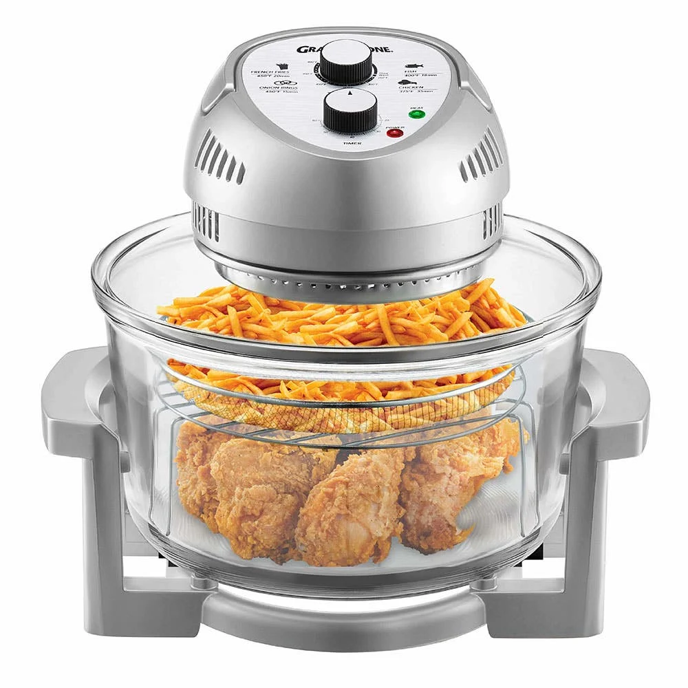 Granitestone Big Boss Glass Air Fryer (Silver)