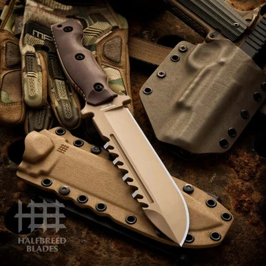 Halfbreed Blades Large Survival DE G-10 (6.89" K110 D2) LSK-01