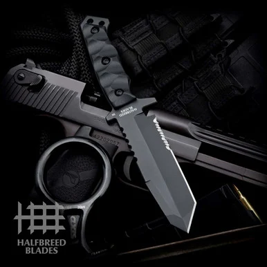 Halfbreed Medium Infantry Knife Gen 2 BLK G-10 (5.3" K110 D2) MIK-02 -GEN-2-BLK