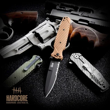 Hardcore Hardware Australia Covert 01 Folder - DE G10 (3.5" S35V) Covert 01 DE/BLK- S35VN