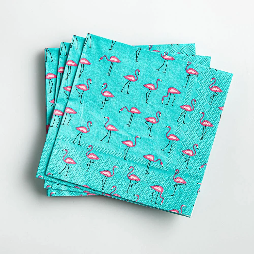 Harman 3-Ply 'Flamingo' Paper Napkin - Set of 20