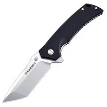 Harnds Folding Knife Black G10 Handle D2 Plain Edge Stonewash Finish CK7206BK-SW/WS