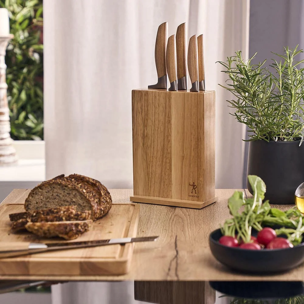 Henckels Pakka Wood Knife Block Combo - Set of 7 (Natural)