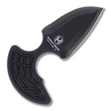 Heretic Sleight Push Dagger 3 Inch Plain Black DLC Dagger H050-6A-T
