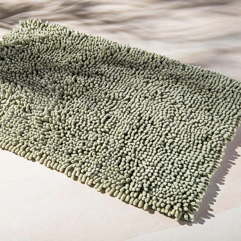 Heritage Home Chenille Noodle Polyester Bathmat 20"x32" (Sage)