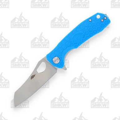 Honey Badger Knives Medium Wharncleaver Knife Blue 3.19 Satin D2 Blade HB1164