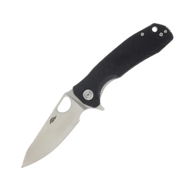 Honey Badger Medium Leaf Folding Knife Black FRN 3.19in Satin Blade HB1386