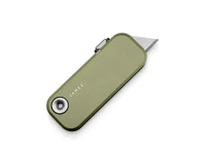 James Brand Knives Palmer Utility Knife OD Green Aluminum Handle Black Lanyard High Carbon Steel Blade KN121179-00