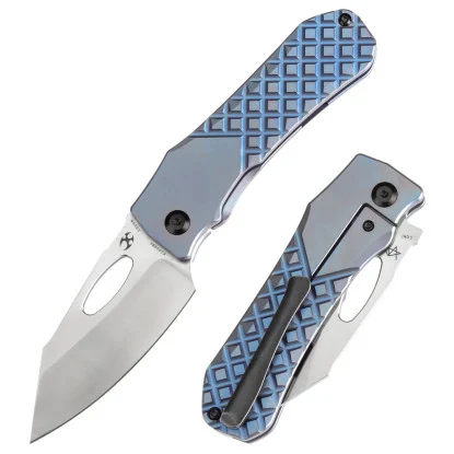 Kansept Loki Blue Anodized Titanium with Frag Pattern (K1058B6)