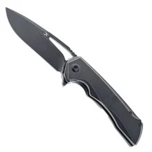 Kansept Mini Kryo Folding Knife Blackwash Titanium Handle S35VN Plain Edge Blackwash Finish K2001S1