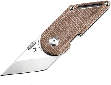 Kansept Pinkerton Dash - Brown Micarta (2.0" 154CM) T3045A6