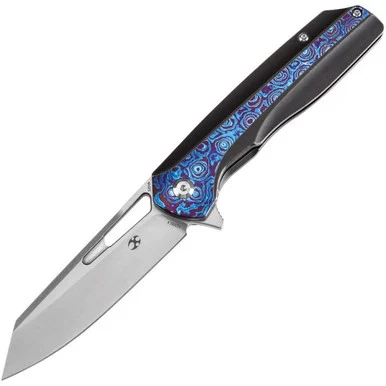 Kansept Shard - Blackwashed/Timascus Titanium (3.48" CPM-S35VN) K1006C4