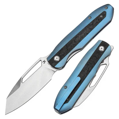 Kansept Thunderhead Blue Titanium with Shred Carbon Fiber Inlay (K1106A3)