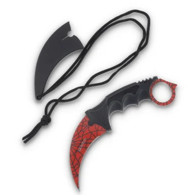 Karambit Neck Knife Red Web NTYC9115RSW