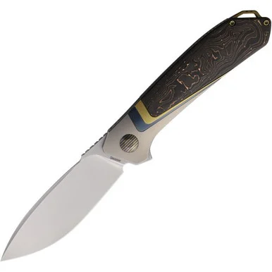 Karbon Knives Smokeshow - Gray/Copper Foil Ti/CF (3.29" Bohler M390) KARB121