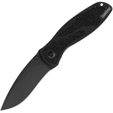 Kershaw Blur Assisted Opening Knife - 3.4" CPM MagnaCut Black Blade Black Anodized Aluminum Handle Trac-Tec Inserts USA Made 1670BLKMAG