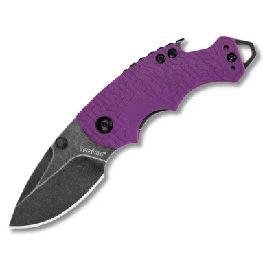 Kershaw Shuffle Folding Knife Purple 2.4in Plain Blackwash Drop Point KS8700PUR