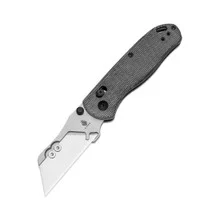 Kizer Drop Bear Utility Knife Black Micarta Handle SK5/5Cr15 Plain Edge V3619JA3
