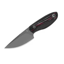 Kizer Finch Fixed Blade Knife Black Micarta/Reconstituted Wood Handle AEB-L Drop Point Plain Edge Gray PVD Finish 1134A2
