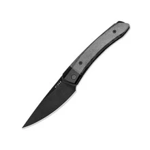 Kizer Momo Folding Knife Black G10/Micarta Handle Nitro-V Drop Point Plain Black Blade V4663A1