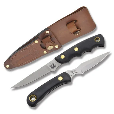 Knives of Alaska Jaeger Cub Combo Fixed-Jeager Hunting-Cub Bear Caping Black SureGrip Handles KOA256FG
