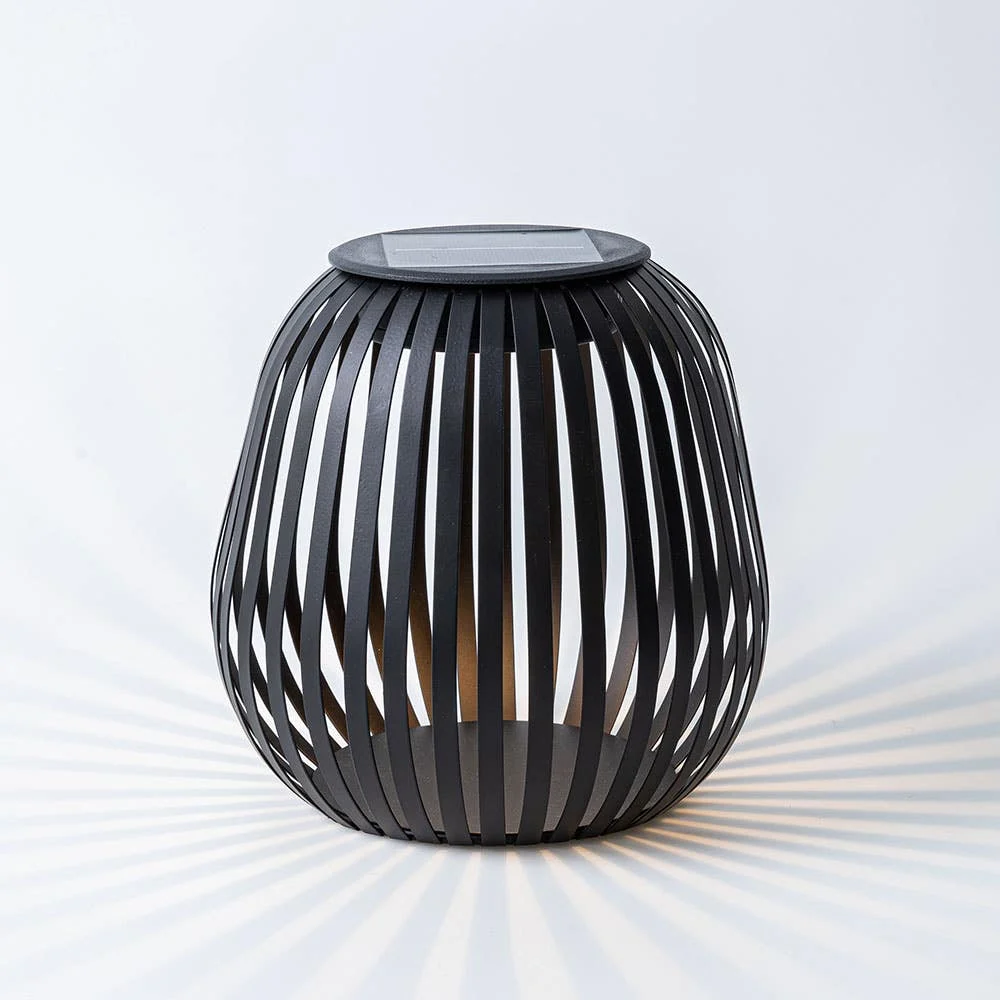 KSP Eclipse Solar LED Metal Lantern (Black) 19.5 cm dia. x 19 cm