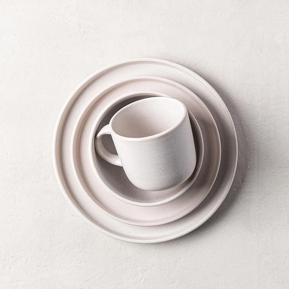 KSP Madison Stoneware Dinnerware - Set of 16 (Off White)