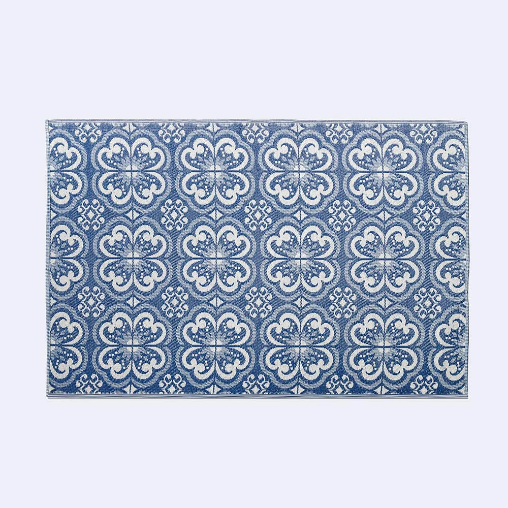 KSP Outdoor 'Mykonos' All Season Mat 6' x 9' (Blue/White)