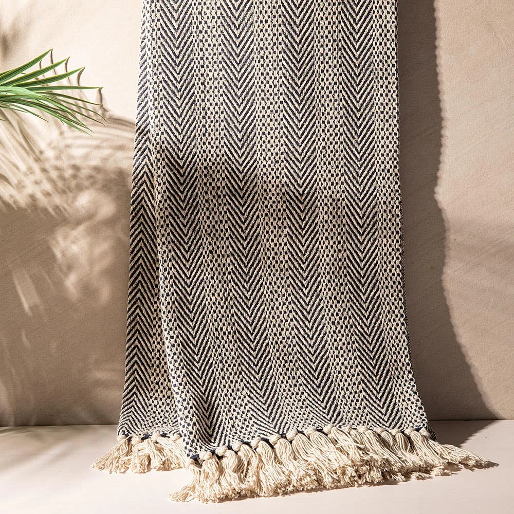 KSP Savo Recylced Cotton Throw (Blue)