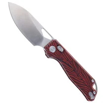 Kunwu Knives Pulsar Pocket Knife XT Lock Red Gmascus Handle Elmax Blade X705A-1