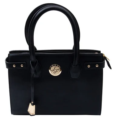 Leda's Fashions Black Luggage Tag Purse LPP8302BLK