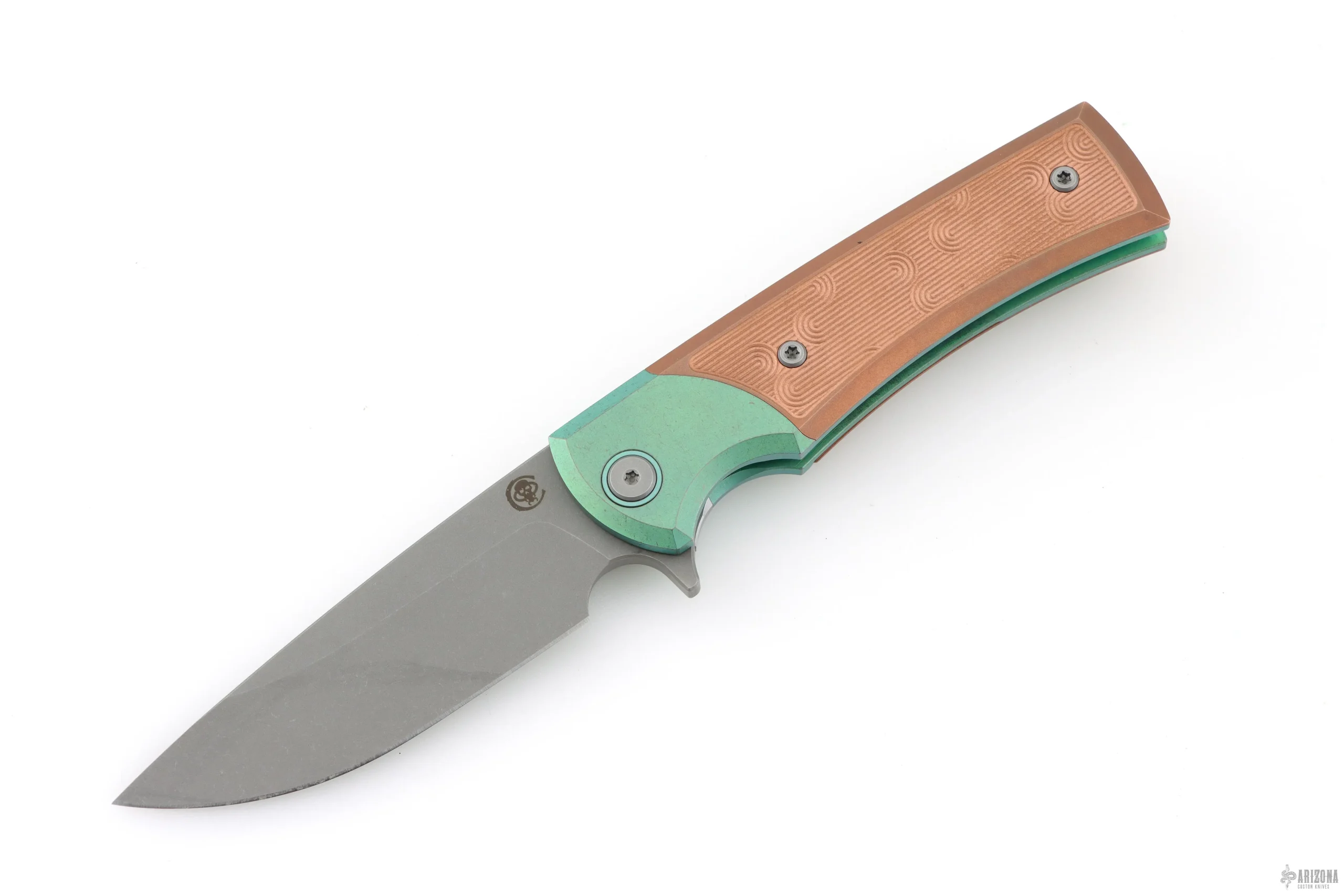 Liberation Street Drop Point Green/Bronze Ano - Milled Copper