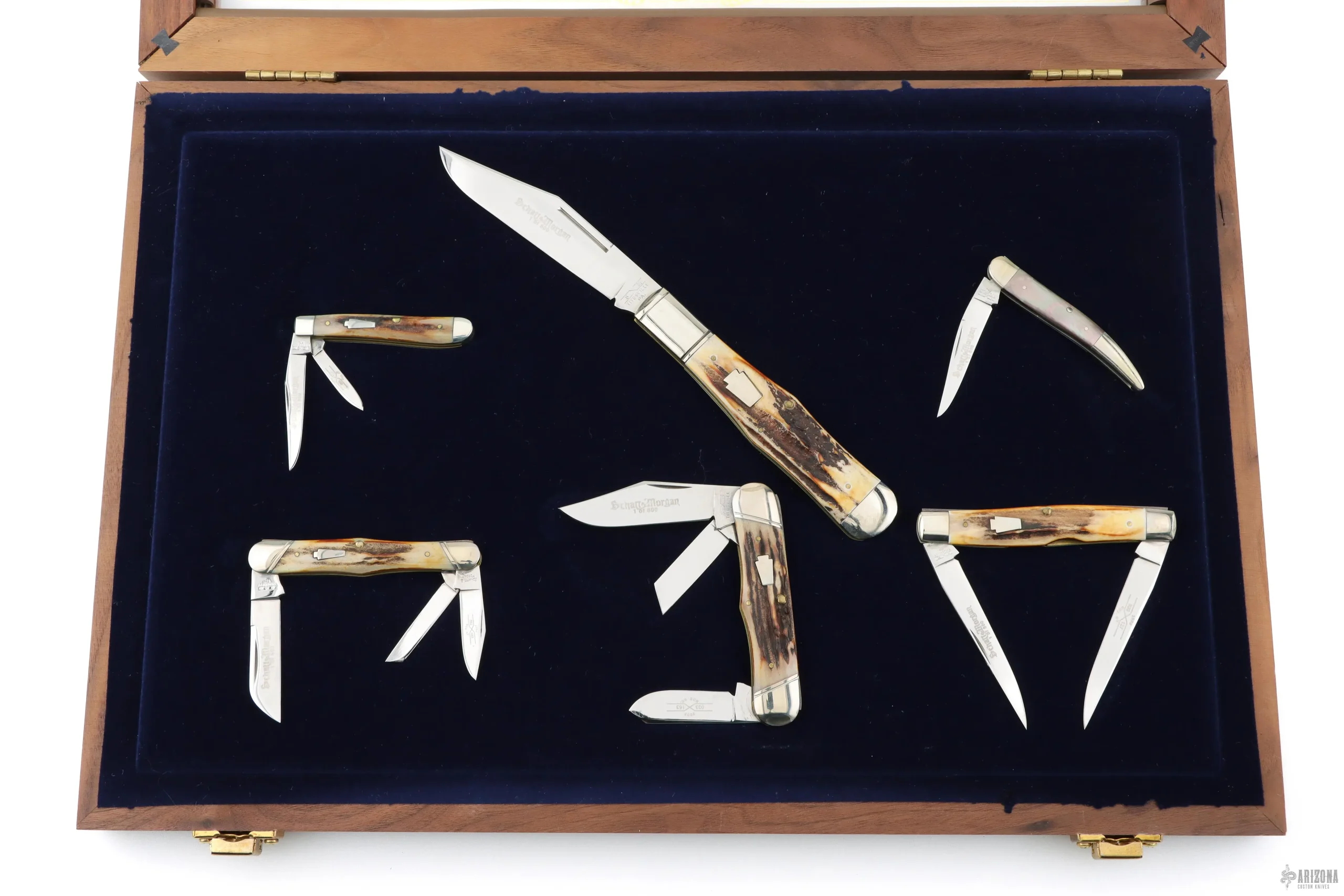 Limited Edition Shatt & Morgan Series XV6 Knife Set w/ Glass Display Case