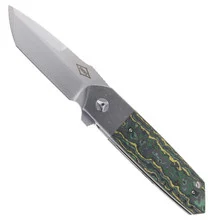 Mechforce Carey Collba Roadster Folding Knife Fatcarbon Toxic Storm Handle M390 Tanto Plain Edge